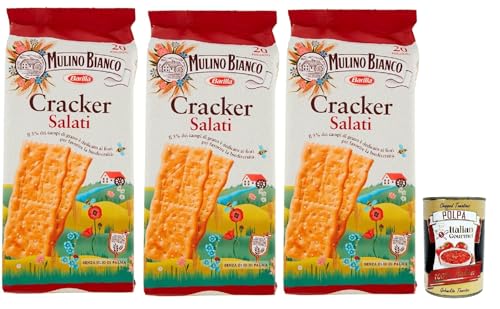 Mulino Bianco Cracker Salati herzhafter Salzcracker mit nachhaltigem Mehl 3x 500g + Italian goumet polpa 400g Mulino Bianco Cracker Salati herzhafter Salzcracker mit nachhaltigem Mehl 3x 500g + Italian goumet polpa 400g von Italian Gourmet E.R.