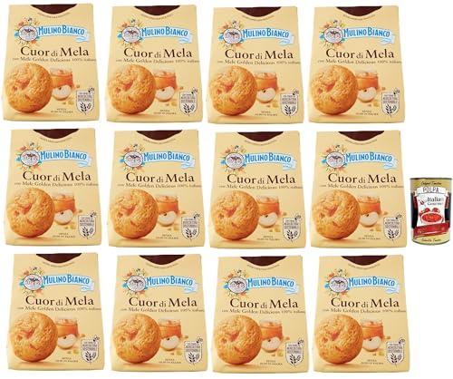 Mulino Bianco Cuor di Mela Biscotti con Mele 100% Italiane, Kekse mit 100% italienischen Äpfeln, cookies biscuits 12x 300 g + Italian Gourmet polpa 400g Mulino Bianco Cuor di Mela Biscotti con Mele 100% Italiane, Kekse mit 100% italienischen Äpfeln, cookies biscuits 12x 300 g + Italian Gourmet polpa 400g von Italian Gourmet E.R.