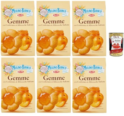 Mulino Bianco Dolcetti Gemme Follini -Kekse mit 100% italienischer Aprikosenmarmelade, 6x 200 g + Italian Gourmet polpa 400 g Mulino Bianco Dolcetti Gemme Follini -Kekse mit 100% italienischer Aprikosenmarmelade, 6x 200 g + Italian Gourmet polpa 400 g von Italian Gourmet E.R.