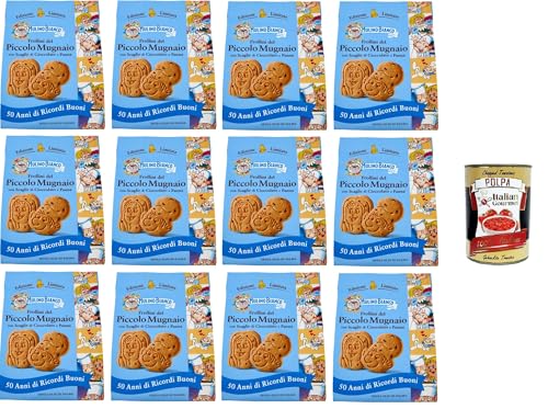 Mulino Bianco Frollini del Piccolo Mugnaio con scaglie di cioccolato e panna Piccolo Miller Kekse mit Schokoladenflocken und Sahne Limited Edition 12x300gr + Italian Gourmet polpa 400g Mulino Bianco Frollini del Piccolo Mugnaio con scaglie di cioccolato e panna Piccolo Miller Kekse mit Schokoladenflocken und Sahne Limited Edition 12x300gr + Italian Gourmet polpa 400g von Italian Gourmet E.R.