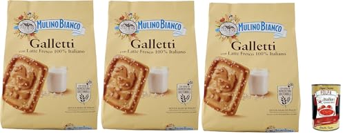 Mulino Bianco Galletti, Biscotti con latte 100% italiano, Kekse Mit frischer Milch 100% Italienisch, Palmölfreies, leckeres Frühstück, 3x 800 g + Italian Gourmet polpa 400g Mulino Bianco Galletti, Biscotti con latte 100% italiano, Kekse Mit frischer Milch 100% Italienisch, Palmölfreies, leckeres Frühstück, 3x 800 g + Italian Gourmet polpa 400g von Italian Gourmet E.R.