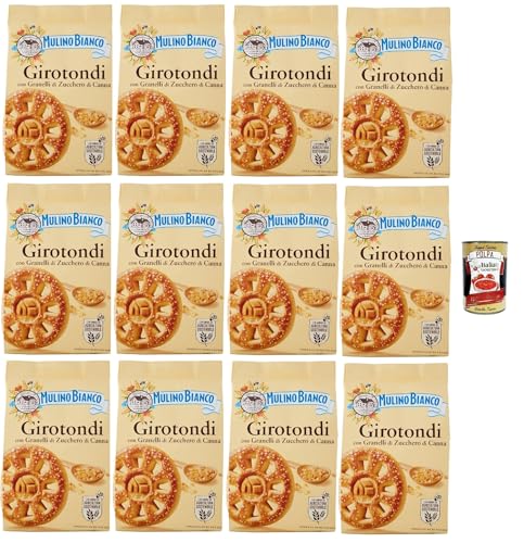 Mulino Bianco Girotondi Biscotti con Granelli di Zucchero di Canna, Kekse mit Zuckerzuckerkörnern, Ohne Palmöl, Frühstück voller Geschmack, buscits cookies 12x 350 g + Italian Gourmet polpa 400 g Mulino Bianco Girotondi Biscotti con Granelli di Zucchero di Canna, Kekse mit Zuckerzuckerkörnern, Ohne Palmöl, Frühstück voller Geschmack, buscits cookies 12x 350 g + Italian Gourmet polpa 400 g von Italian Gourmet E.R.