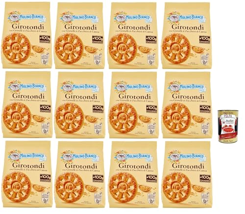Mulino Bianco Girotondi Biscotti con Granelli di Zucchero di Canna, Kekse mit Zuckerzuckerkörnern, Ohne Palmöl, Frühstück voller Geschmack, buscits cookies 12x 800 g + Italian Gourmet polpa 400 g Mulino Bianco Girotondi Biscotti con Granelli di Zucchero di Canna, Kekse mit Zuckerzuckerkörnern, Ohne Palmöl, Frühstück voller Geschmack, buscits cookies 12x 800 g + Italian Gourmet polpa 400 g von Italian Gourmet E.R.