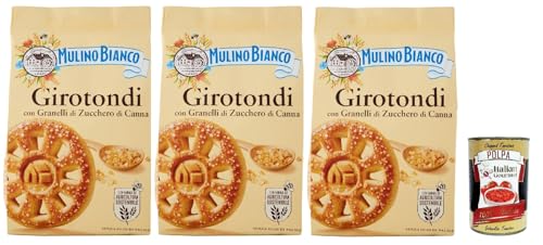 Mulino Bianco Girotondi Biscotti con Granelli di Zucchero di Canna, Kekse mit Zuckerzuckerkörnern, Ohne Palmöl, Frühstück voller Geschmack, buscits cookies 3x 350 g + Italian Gourmet polpa 400 g Mulino Bianco Girotondi Biscotti con Granelli di Zucchero di Canna, Kekse mit Zuckerzuckerkörnern, Ohne Palmöl, Frühstück voller Geschmack, buscits cookies 3x 350 g + Italian Gourmet polpa 400 g von Italian Gourmet E.R.