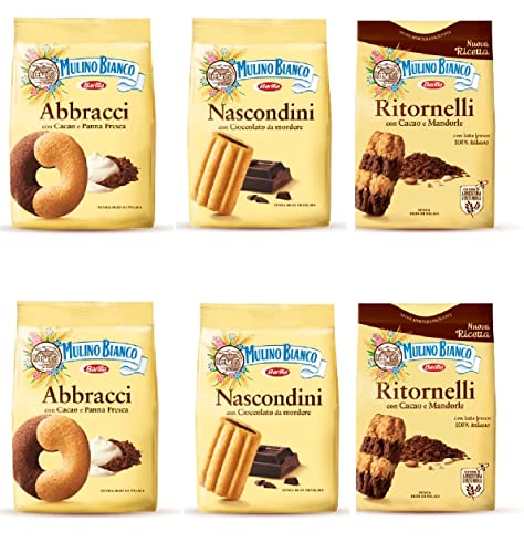 Mulino Bianco Kekse testpaket Abbracci Nascondini, Ritornelli 4 x 700g 2 x 600g + Italian Gourmet polpa 400g Mulino Bianco Kekse testpaket Abbracci Nascondini, Ritornelli 4 x 700g 2 x 600g + Italian Gourmet polpa 400g von Italian Gourmet E.R.