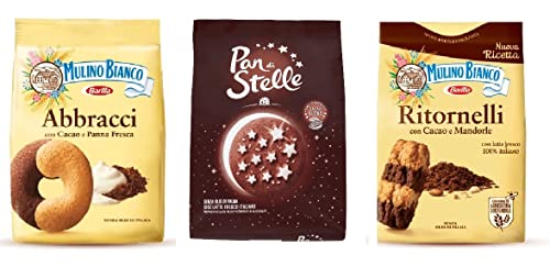 Mulino Bianco Kekse testpaket Abbracci Pan di stelle, Ritornelli 3 x 700g + Italian Gourmet polpa 400g Mulino Bianco Kekse testpaket Abbracci Pan di stelle, Ritornelli 3 x 700g + Italian Gourmet polpa 400g von Italian Gourmet E.R.