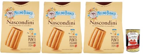 Mulino Bianco Nascondini Biscotti con Cioccolato da Mordere, Kekse mit Schokolade in Stücken zum Bissen, cookies biscuits, 3x 600 g + Italian Gourmet polpa 400g Mulino Bianco Nascondini Biscotti con Cioccolato da Mordere, Kekse mit Schokolade in Stücken zum Bissen, cookies biscuits, 3x 600 g + Italian Gourmet polpa 400g von Italian Gourmet E.R.