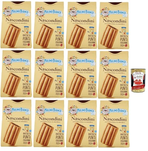 Mulino Bianco Nascondini Shortbread Kekse mit Schokolade zum Anbeißen biscuits cookies, 12x 330 g + Italian gourmet polpa 400g Mulino Bianco Nascondini Shortbread Kekse mit Schokolade zum Anbeißen biscuits cookies, 12x 330 g + Italian gourmet polpa 400g von Italian Gourmet E.R.