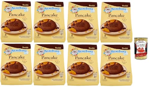 Mulino Bianco Pancake, Pfannkuchen mit Haferflocken und Kakao, Frühstück Ohne Palmöl, ohne Milch und konservative Zusatzstoffe, reich an Ballaststoffen, 8x 256g + Italian Gourmet polpa 400g Mulino Bianco Pancake, Pfannkuchen mit Haferflocken und Kakao, Frühstück Ohne Palmöl, ohne Milch und konservative Zusatzstoffe, reich an Ballaststoffen, 8x 256g + Italian Gourmet polpa 400g von Italian Gourmet E.R.