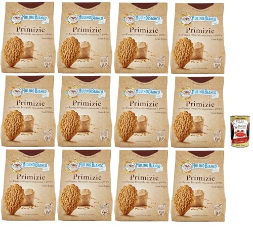 Mulino Bianco Primizie Biscotti con Farina Integrale Macinata a Pietra, Kekse mit 100% vollem Mehl, Frühstück voller Faser und Geschmack, 12x 700g + Italian Gourmet polpa 400g Mulino Bianco Primizie Biscotti con Farina Integrale Macinata a Pietra, Kekse mit 100% vollem Mehl, Frühstück voller Faser und Geschmack, 12x 700g + Italian Gourmet polpa 400g von Italian Gourmet E.R.