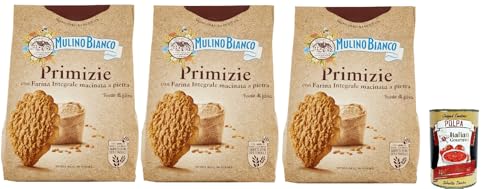 Mulino Bianco Primizie Biscotti con Farina Integrale Macinata a Pietra, Kekse mit 100% vollem Mehl, Frühstück voller Faser und Geschmack, 3x 700g + Italian Gourmet polpa 400g Mulino Bianco Primizie Biscotti con Farina Integrale Macinata a Pietra, Kekse mit 100% vollem Mehl, Frühstück voller Faser und Geschmack, 3x 700g + Italian Gourmet polpa 400g von Italian Gourmet E.R.