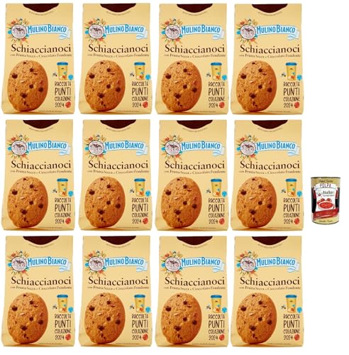 Mulino Bianco Schiaccianoci Biscotti con Frutta Secca e Cioccolato Fondente, Kekse mit getrockneten Früchten und dunkle Schokolade, biscuits cookies 12x 300g + Italian Gourmet polpa 400g Mulino Bianco Schiaccianoci Biscotti con Frutta Secca e Cioccolato Fondente, Kekse mit getrockneten Früchten und dunkle Schokolade, biscuits cookies 12x 300g + Italian Gourmet polpa 400g von Italian Gourmet E.R.
