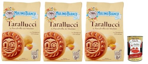 Mulino Bianco Tarallucci Biscotti con Uova Fresche 100% italiane, Kekse mit 100 % frischen italienischen Eiern, biscuits, cookies, 3x 350 g + Italian Gourmet polpa 400g Mulino Bianco Tarallucci Biscotti con Uova Fresche 100% italiane, Kekse mit 100 % frischen italienischen Eiern, biscuits, cookies, 3x 350 g + Italian Gourmet polpa 400g von Italian Gourmet E.R.