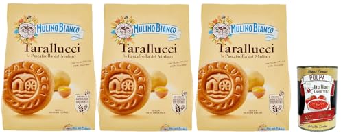 Mulino Bianco Tarallucci Biscotti con Uova Fresche 100% italiane, Kekse mit 100 % frischen italienischen Eiern, biscuits, cookies, 3x 800 g + Italian Gourmet polpa 400g Mulino Bianco Tarallucci Biscotti con Uova Fresche 100% italiane, Kekse mit 100 % frischen italienischen Eiern, biscuits, cookies, 3x 800 g + Italian Gourmet polpa 400g von Italian Gourmet E.R.