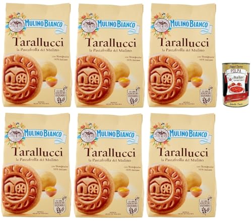 Mulino Bianco Tarallucci Biscotti con Uova Fresche 100% italiane, Kekse mit 100 % frischen italienischen Eiern, biscuits, cookies, 6x 350 g + Italian Gourmet polpa 400g Mulino Bianco Tarallucci Biscotti con Uova Fresche 100% italiane, Kekse mit 100 % frischen italienischen Eiern, biscuits, cookies, 6x 350 g + Italian Gourmet polpa 400g von Italian Gourmet E.R.