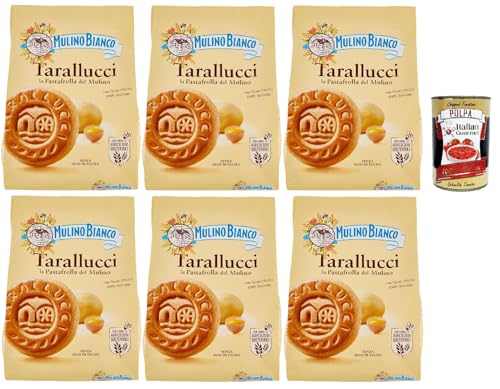 Mulino Bianco Tarallucci Biscotti con Uova Fresche 100% italiane, Kekse mit 100 % frischen italienischen Eiern, biscuits, cookies, 6x 800 g + Italian Gourmet polpa 400g Mulino Bianco Tarallucci Biscotti con Uova Fresche 100% italiane, Kekse mit 100 % frischen italienischen Eiern, biscuits, cookies, 6x 800 g + Italian Gourmet polpa 400g von Italian Gourmet E.R.