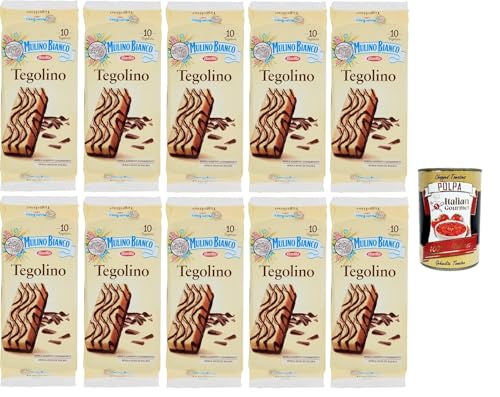 Mulino Bianco Tegolini con Crema al Cacao Magro, Magro Kakao Creme snacl Kuchen, 10x 350g + Italian Gourmet polpa 400g Mulino Bianco Tegolini con Crema al Cacao Magro, Magro Kakao Creme snacl Kuchen, 10x 350g + Italian Gourmet polpa 400g von Italian Gourmet E.R.