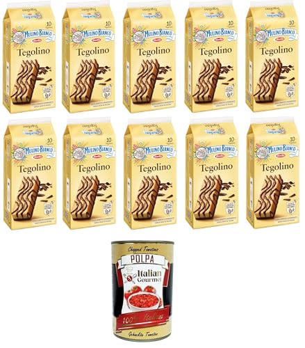 Mulino Bianco - Tegolino- 10 Packungen à 350 g+ Italian Gourmet Polpa 400 g Mulino Bianco - Tegolino- 10 Packungen à 350 g+ Italian Gourmet Polpa 400 g von Italian Gourmet E.R.