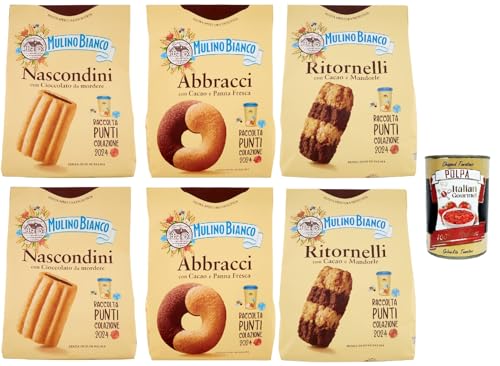 Mulino Bianco Testpaket, Nascondini Abbracci Ritornelli, Biscotti con Cioccolato, Kekse mit Schokolade, cookies biscuits, 2x 600 g 4x 700g + Italian Gourmet polpa 400g Mulino Bianco Testpaket, Nascondini Abbracci Ritornelli, Biscotti con Cioccolato, Kekse mit Schokolade, cookies biscuits, 2x 600 g 4x 700g + Italian Gourmet polpa 400g von Italian Gourmet E.R.