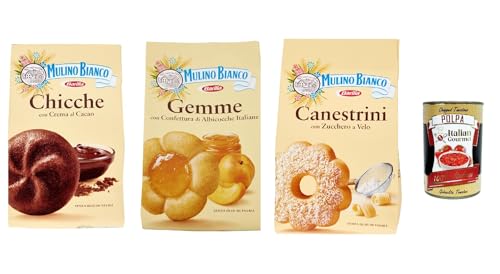 Mulino Bianco Testpaket Kekse Canestrini - Gemme - Chicche , cookies biskuits 3x200g + Italian Gourmet polpa 400g Mulino Bianco Testpaket Kekse Canestrini - Gemme - Chicche , cookies biskuits 3x200g + Italian Gourmet polpa 400g von Italian Gourmet E.R.
