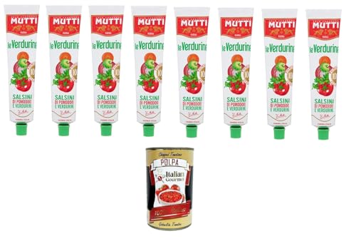 Mutti- Le Verdurine Salsina di Pomodoro e Verdurine Le Verdurin Tomaten-Gemüse-Sauce 8x 130 g+ Italian Gourmet Polpa 400g Mutti- Le Verdurine Salsina di Pomodoro e Verdurine Le Verdurin Tomaten-Gemüse-Sauce 8x 130 g+ Italian Gourmet Polpa 400g von Italian Gourmet E.R.