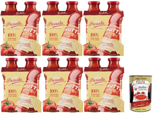 Mutti Passata di Pomodoro, Tomatenpaste Tomaten sauce 100% Italienisch, Tomate 100%, 12x 400g + Italian Gourmet polpa 400g Mutti Passata di Pomodoro, Tomatenpaste Tomaten sauce 100% Italienisch, Tomate 100%, 12x 400g + Italian Gourmet polpa 400g von Italian Gourmet E.R.