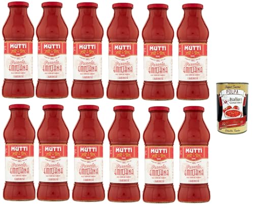 Mutti Passata di Pomodoro Emiliana, Tomatenpaste Tomaten sauce 100% Italienisch, Tomate 100% Emiliano Tomatenpüree, 12x 400g + Italian Gourmet polpa 400g Mutti Passata di Pomodoro Emiliana, Tomatenpaste Tomaten sauce 100% Italienisch, Tomate 100% Emiliano Tomatenpüree, 12x 400g + Italian Gourmet polpa 400g von Italian Gourmet E.R.