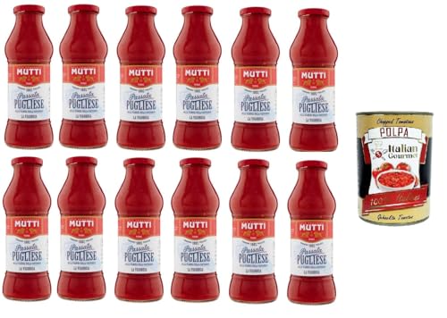 Mutti Passata di Pomodoro Pugliese della Pianura della Capitanata La Vigorosa, apulisches Tomatenpüree aus der Capitanata-Ebene La Vigorosa,12x 400g + Italian Gourmet polpa 400g Mutti Passata di Pomodoro Pugliese della Pianura della Capitanata La Vigorosa, apulisches Tomatenpüree aus der Capitanata-Ebene La Vigorosa,12x 400g + Italian Gourmet polpa 400g von Italian Gourmet E.R.