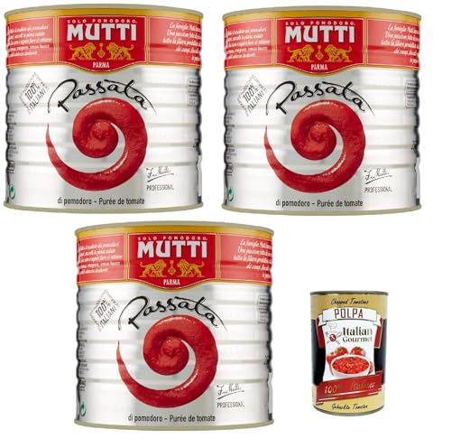 Mutti Passata di Pomodoro Tomatenpaste Tomaten sauce 100% Italienisch 3x 2.5 kg + Italian Gourmet polpa 400g Mutti Passata di Pomodoro Tomatenpaste Tomaten sauce 100% Italienisch 3x 2.5 kg + Italian Gourmet polpa 400g von Italian Gourmet E.R.