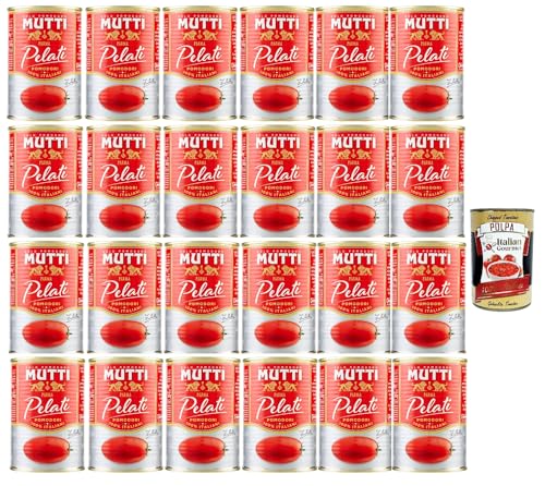 Mutti Pomodori Pelati bestern geschälte Tomaten sauce aus Italien dose, tin italian peeled tomatoes 24x 400g + Italian Gourmet polpa 400g Mutti Pomodori Pelati bestern geschälte Tomaten sauce aus Italien dose, tin italian peeled tomatoes 24x 400g + Italian Gourmet polpa 400g von Italian Gourmet E.R.