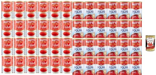 Mutti Pomodori Testpaket Polpa und Pelati bestern geschälte Tomaten sauce aus Italien dose, tin italian peeled tomatoes 48x 400g + Italian Gourmet polpa 400g Mutti Pomodori Testpaket Polpa und Pelati bestern geschälte Tomaten sauce aus Italien dose, tin italian peeled tomatoes 48x 400g + Italian Gourmet polpa 400g von Italian Gourmet E.R.