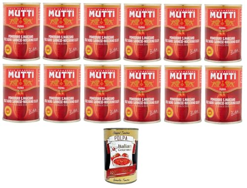 Mutti Pomodoro San Marzano Dell'Agro Sarnese-Nocerino D.O.P S. Marzano-Tomate vom Agro Sarnese-Nocerino 12x 400gr + Italian Gourmet polpa 400g Mutti Pomodoro San Marzano Dell'Agro Sarnese-Nocerino D.O.P S. Marzano-Tomate vom Agro Sarnese-Nocerino 12x 400gr + Italian Gourmet polpa 400g von Italian Gourmet E.R.