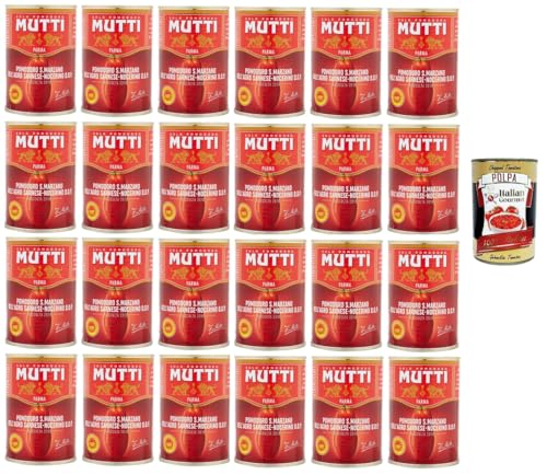 Mutti Pomodoro San Marzano Dell'Agro Sarnese-Nocerino D.O.P S. Marzano-Tomate vom Agro Sarnese-Nocerino 24x 400gr + Italian Gourmet polpa 400g von Italian Gourmet E.R.