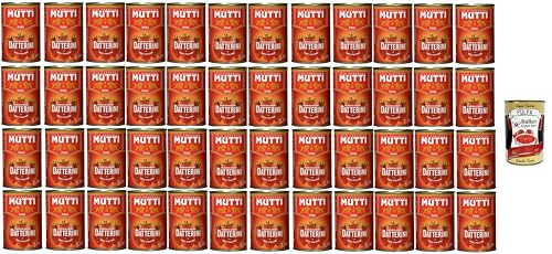 Mutti Salsa Pomodori Datterini, Sauce Datteltomaten, Leckere Kirschtomaten mit einer unverkennbaren, länglichen Form, 100% Italiener, 48x 400g + Italian Gourmet polpa 400g Mutti Salsa Pomodori Datterini, Sauce Datteltomaten, Leckere Kirschtomaten mit einer unverkennbaren, länglichen Form, 100% Italiener, 48x 400g + Italian Gourmet polpa 400g von Italian Gourmet E.R.