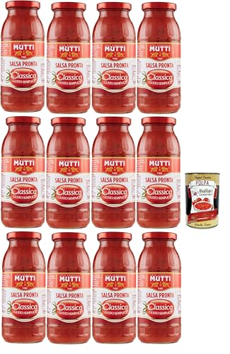 Mutti Salsa Pronta Pomodoro Classica, Tomatensauce 100% Italienisch sauce fur pasta, pizza focaccia 12x 300g + Italian Gourmet polpa 400g Mutti Salsa Pronta Pomodoro Classica, Tomatensauce 100% Italienisch sauce fur pasta, pizza focaccia 12x 300g + Italian Gourmet polpa 400g von Italian Gourmet E.R.