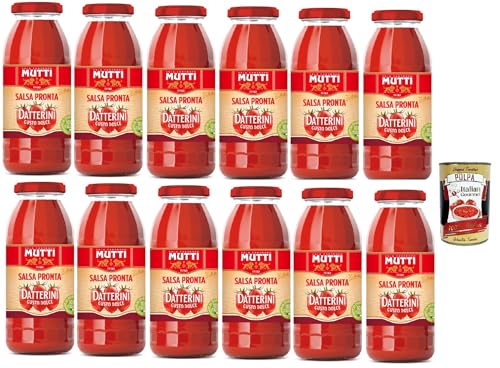 Mutti Salsa Pronta Pomodoro Datterini sauce,gusto dolce, Tomatensauce 100% Italienisch 12x 300g + Italian Gourmet polpa 400g Mutti Salsa Pronta Pomodoro Datterini sauce,gusto dolce, Tomatensauce 100% Italienisch 12x 300g + Italian Gourmet polpa 400g von Italian Gourmet E.R.