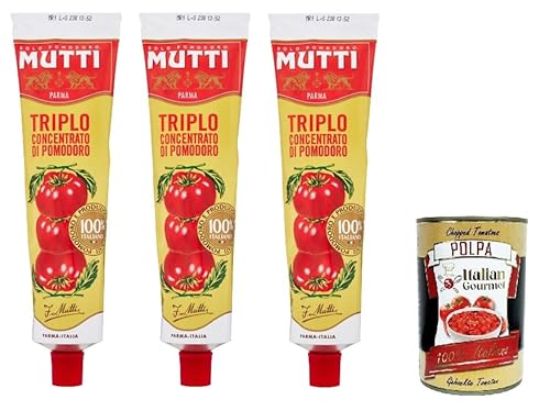 Mutti Triplo concentrato di Pomodoro Tomatenkonzentrat 3x 185gr + Italian Gourmet polpa 400g Mutti Triplo concentrato di Pomodoro Tomatenkonzentrat 3x 185gr + Italian Gourmet polpa 400g von Italian Gourmet E.R.