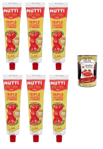 Mutti Triplo concentrato di Pomodoro Tomatenkonzentrat 6x 185gr + Italian Gourmet polpa 400g Mutti Triplo concentrato di Pomodoro Tomatenkonzentrat 6x 185gr + Italian Gourmet polpa 400g von Italian Gourmet E.R.