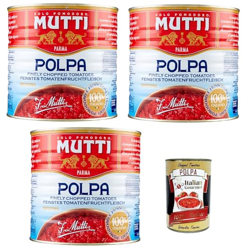 Mutti polpa di Pomodoro Tomatenpulpe Tomaten sauce 100% Italienisch 3x 2.5 Kg dose + Italian Gourmet polpa 400g Mutti polpa di Pomodoro Tomatenpulpe Tomaten sauce 100% Italienisch 3x 2.5 Kg dose + Italian Gourmet polpa 400g von Italian Gourmet E.R.