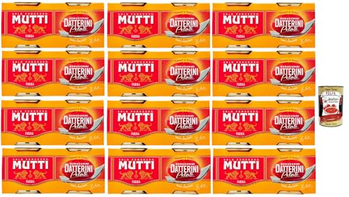 Mutti salsa datterini pomodorini pelati, Mutti Datterini geschälte Kirschtomaten, Zart und Süßigkeiten, pasta sauce, 100% italienische Tomaten 24x 220g + Italian Gourmet polpa 400g Mutti salsa datterini pomodorini pelati, Mutti Datterini geschälte Kirschtomaten, Zart und Süßigkeiten, pasta sauce, 100% italienische Tomaten 24x 220g + Italian Gourmet polpa 400g von Italian Gourmet E.R.