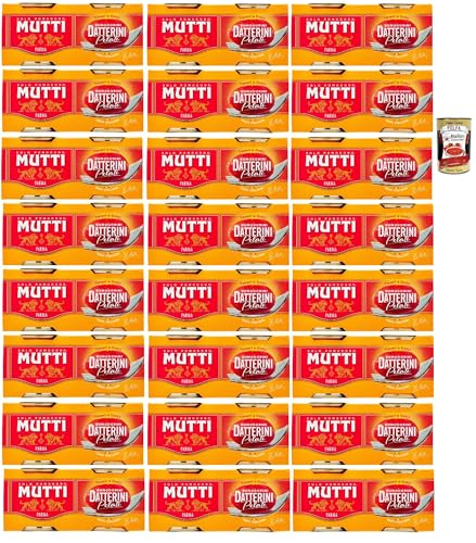 Mutti salsa datterini pomodorini pelati, Mutti Datterini geschälte Kirschtomaten, Zart und Süßigkeiten, pasta sauce, 100% italienische Tomaten 48x 220g + Italian Gourmet polpa 400g Mutti salsa datterini pomodorini pelati, Mutti Datterini geschälte Kirschtomaten, Zart und Süßigkeiten, pasta sauce, 100% italienische Tomaten 48x 220g + Italian Gourmet polpa 400g von Italian Gourmet E.R.