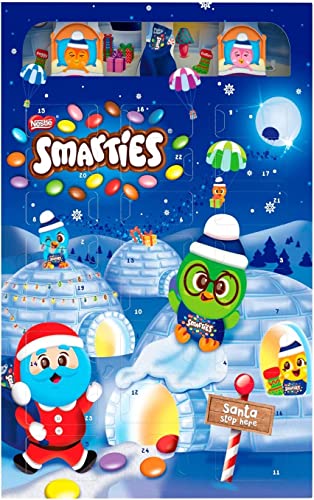 NESTLÉ SMARTIES Calendario dell'avvento Adventskalender, Weihnachtskalender gefüllt mit Figuren aus Milchschokolade & SMARTIES Schokolinsen, 3er Pack (3 x 193,9g) von Italian Gourmet E.R.