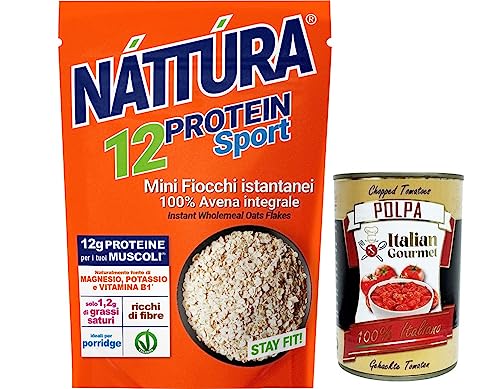 Náttúra Protein Sport,Mini-Instant-Haferflocken, 100% Vollkornhafer, ideal für die Zubereitung von Instant-Porridge,350g + Italian Gourmet Polpa di Pomodoro 400g Dose Náttúra Protein Sport,Mini-Instant-Haferflocken, 100% Vollkornhafer, ideal für die Zubereitung von Instant-Porridge,350g + Italian Gourmet Polpa di Pomodoro 400g Dose von Italian Gourmet E.R.