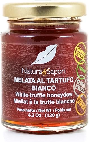 Natura e Sapori Melata al Tartufo Bianco Honigtauhonig mit weißem Trüffel 120g Handwerksproduktion Gluten-frei von Italian Gourmet E.R.