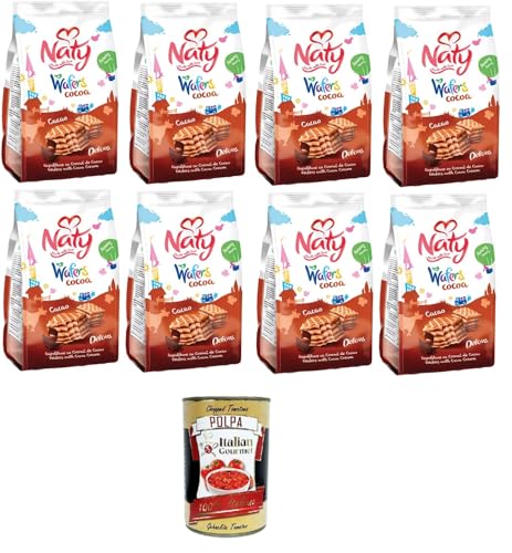 Naty Waferkekse mit Kakaocreme, Kakao, 8x75gr + Italian Gourmet polpa 400g Naty Waferkekse mit Kakaocreme, Kakao, 8x75gr + Italian Gourmet polpa 400g von Italian Gourmet E.R.
