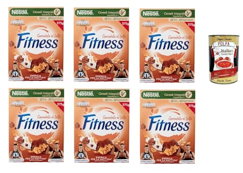 Nestlé FITNESS Cioccolato al latte, Milchschokolade, Cerealien Vollkorn, mit Schokolade und Vollkornmüsli, enthält Vitamine, Calcium & Eisen, 6x 375g + Italian Gourmet polpa 400g Nestlé FITNESS Cioccolato al latte, Milchschokolade, Cerealien Vollkorn, mit Schokolade und Vollkornmüsli, enthält Vitamine, Calcium & Eisen, 6x 375g + Italian Gourmet polpa 400g von Italian Gourmet E.R.