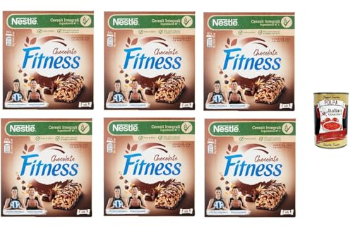 Nestlé Fitness Barrette di Cereali Integrali al cioccolato , Schokoladen Vollkornriegel, 6x 141g Packung, Jede Packung enthält 6 Riegel à 23,5g + Italian Gourmet polpa 400g Nestlé Fitness Barrette di Cereali Integrali al cioccolato , Schokoladen Vollkornriegel, 6x 141g Packung, Jede Packung enthält 6 Riegel à 23,5g + Italian Gourmet polpa 400g von Italian Gourmet E.R.