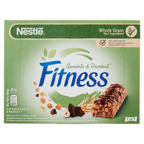 Nestlé Fitness Chocolate & Hazelnut Müsliriegel Schokolade & Haselnuss ( 6 x 22,5g ) 135g von Italian Gourmet E.R.