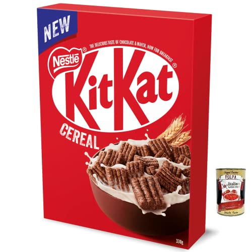 Nestlé Kit Kat Cereals Müsli Knuspriger Vollkorngetreide- und Waffel Geschmack,mit Milchschokolade und Kakao 330g + Italian Gourmet Polpa di Pomodoro 400g Dose von Italian Gourmet E.R.