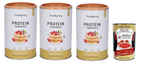 Neutral Protein Pancake, Pfannkuchen 3x 400g - Neutral Protein Zubereitung für Pfannkuchen - Glutenfrei + Italian Gourmet polpa 400g von Italian Gourmet E.R.